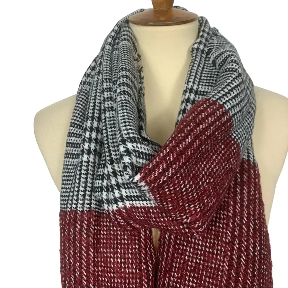 INC‎ International Concepts Plaid Colorblock Scarf